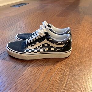 Blue checkered vans